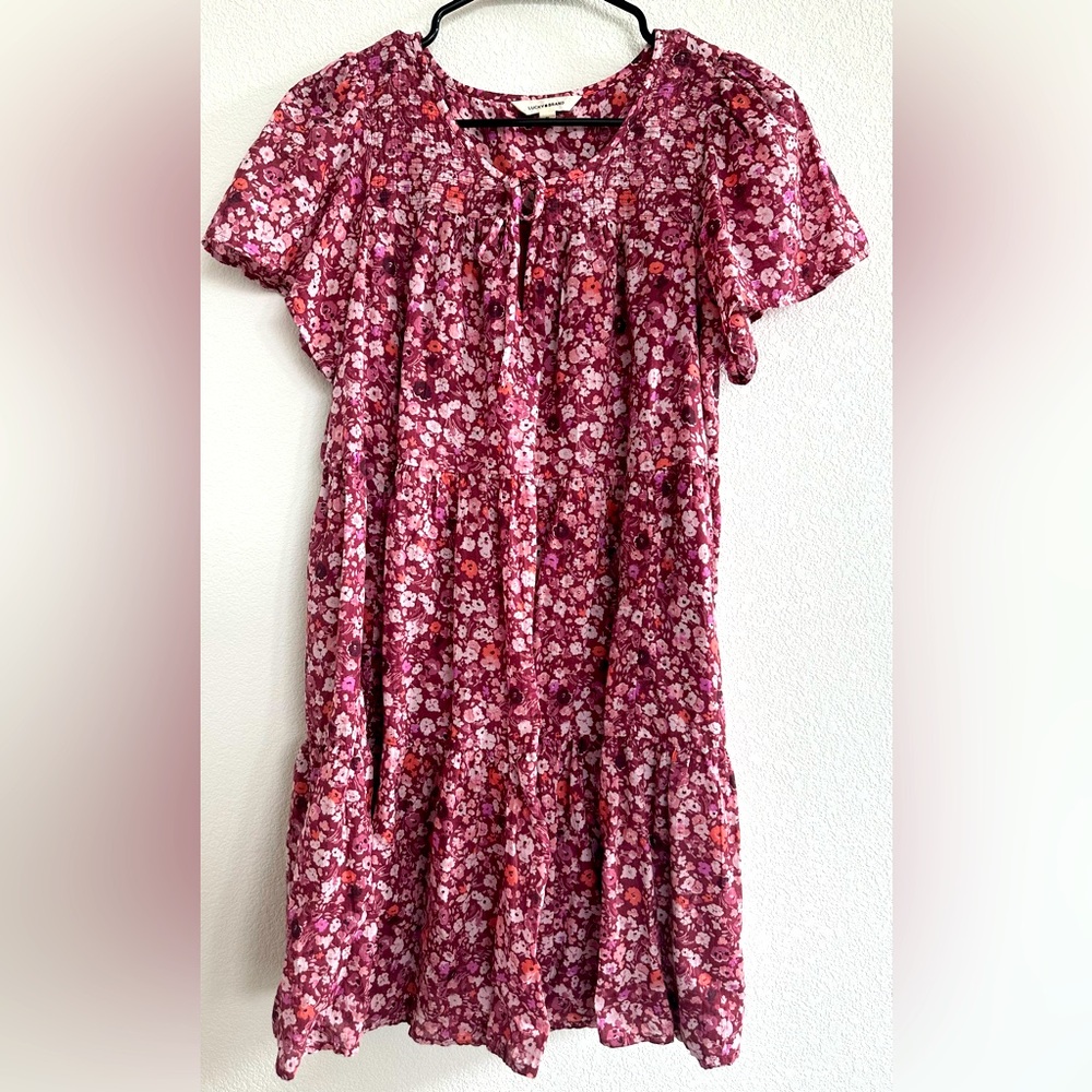 Lucky Brand Floral Short Sleeve Dress